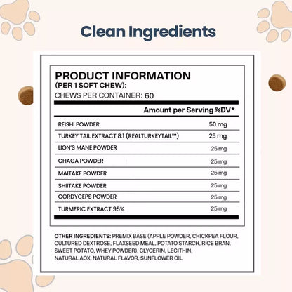 Mushroom IVDD Defense Chews