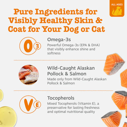 Stop your dog's constant licking and itchy skin with Wild Alaskan Salmon Oil
