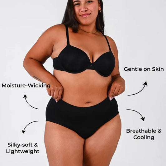 Women's Plus Size Cotton High Waisted Briefs