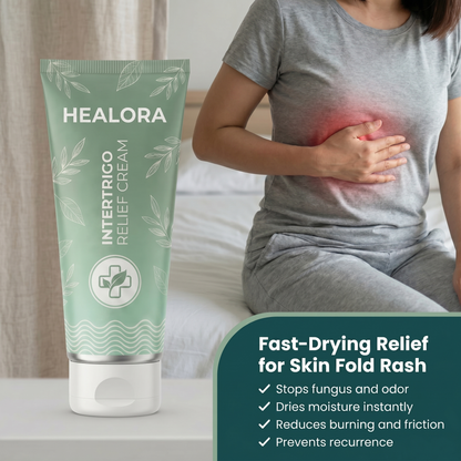 Intertrigo Relief Cream treats 99% of skin fold rashes from the first application