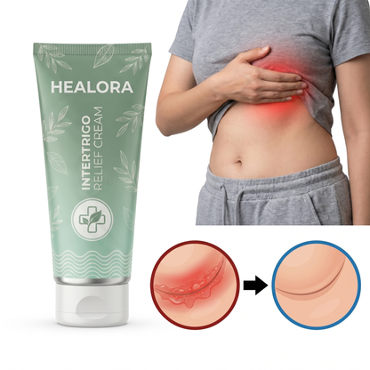 Intertrigo Relief Cream treats 99% of skin fold rashes from the first application